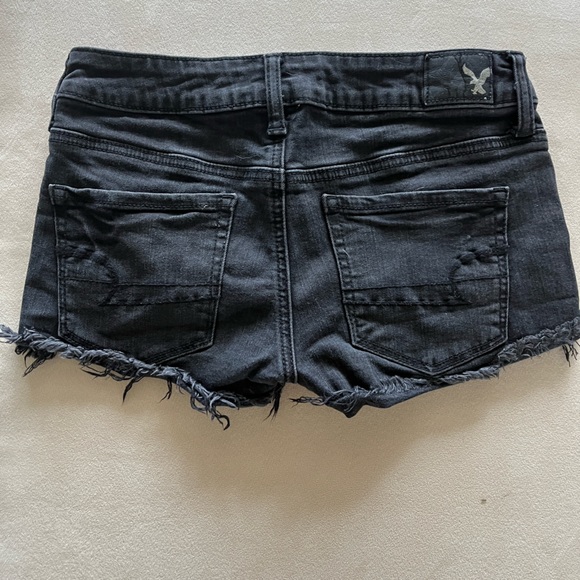 AEO American Eagle black jean shorts (4) - Picture 4 of 4